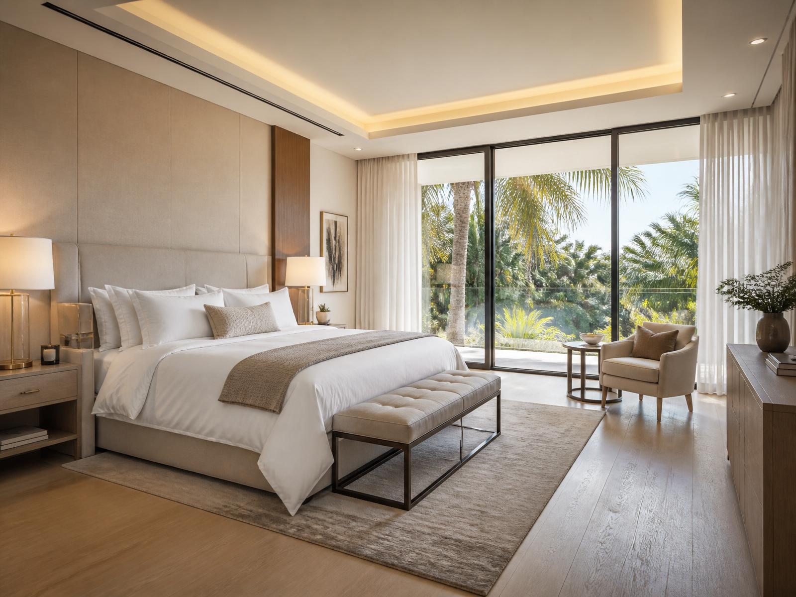 Master bedroom with king bed